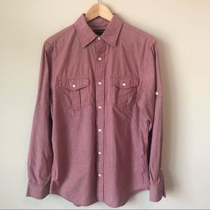 MENS Banana Republic Red Button Down Shirt